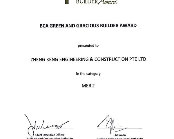 BCA Green & Gracious Builder Award